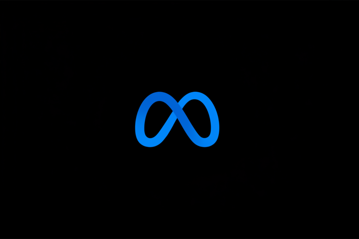 Blue infinity symbol on a white background